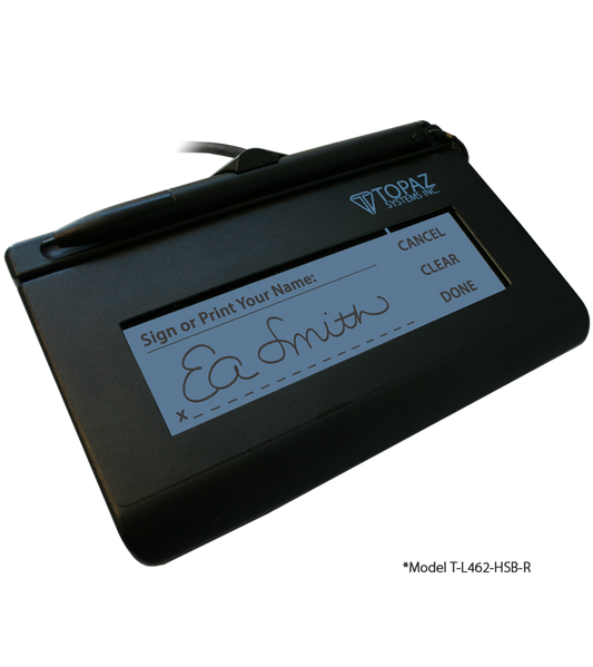 Topaz SignatureGem T-LBK462-HSB-R 1X5 Backlit LCD Signature Capture Pad USB